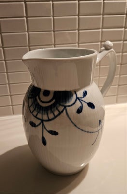 Porcelæn, Mega riflet kande / blå 90 cl, Royal Copenhagen, Ny kande 90 cl / 16 cm. Riflet blå mega m