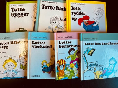 Lotte og totte bøger, Gunilla Wolde, Samlet pris eller 20kr pr stk 