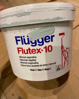 Vægmaling, Flugger Flutex 10, Ca. 1,8 liter liter, Lyseblå, Sælger denne rest maling fra Flügger, Fl