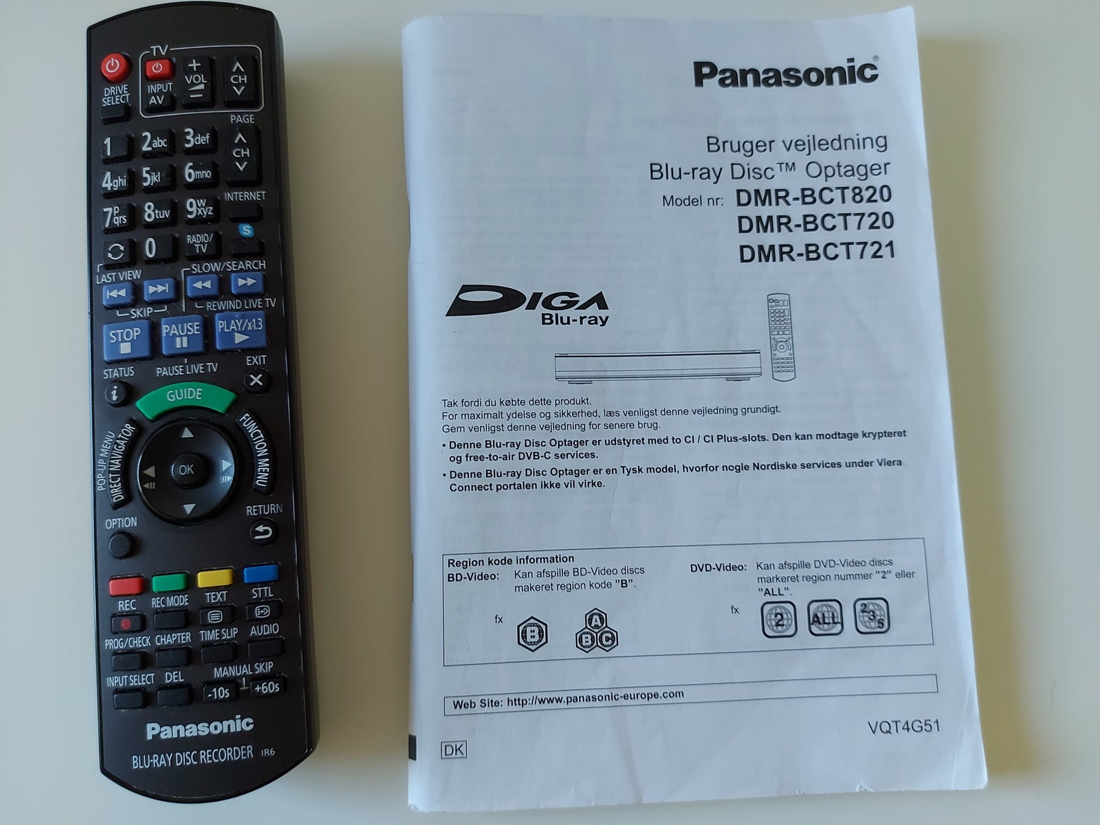 Panasonic, DMR-BCT 820, Harddisk/dvd-optager