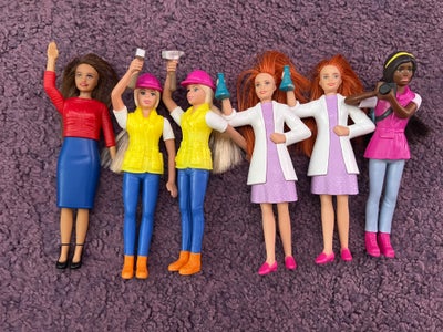 Barbie, 6 små Barbie dukker fra burger King 2020
De er som nye, kuk pakket ud