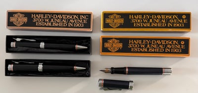 Kuglepenne, Harley Davidson 2 stk. kuglepen og 1 stk. fyldepen med kasser (der mangler bund i den en