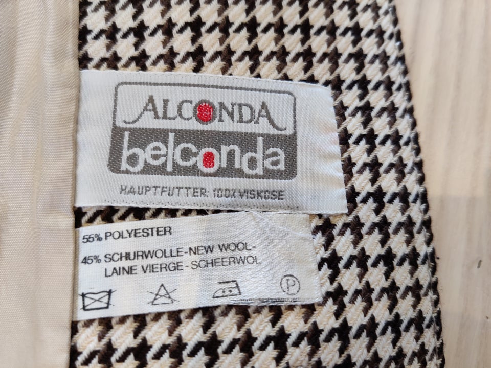 Uldfrakke, str. 36, Vintage Alconda Belconda