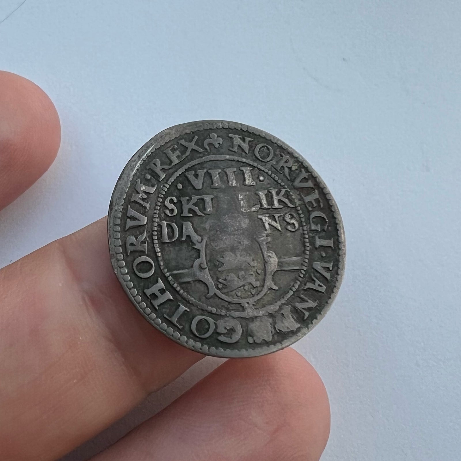 Danmark, mønter, 8 skilling