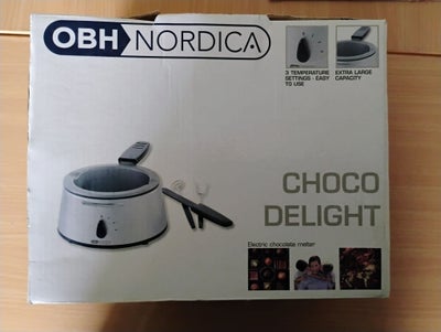 Chokoladesmelter, OBH, OBH. Chokoladesmelter, Model Choko Delight. Brugt. Virker fint.  3 temperatur