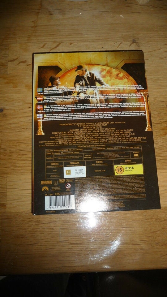 Indiana Jones and the last crusade, DVD, eventyr