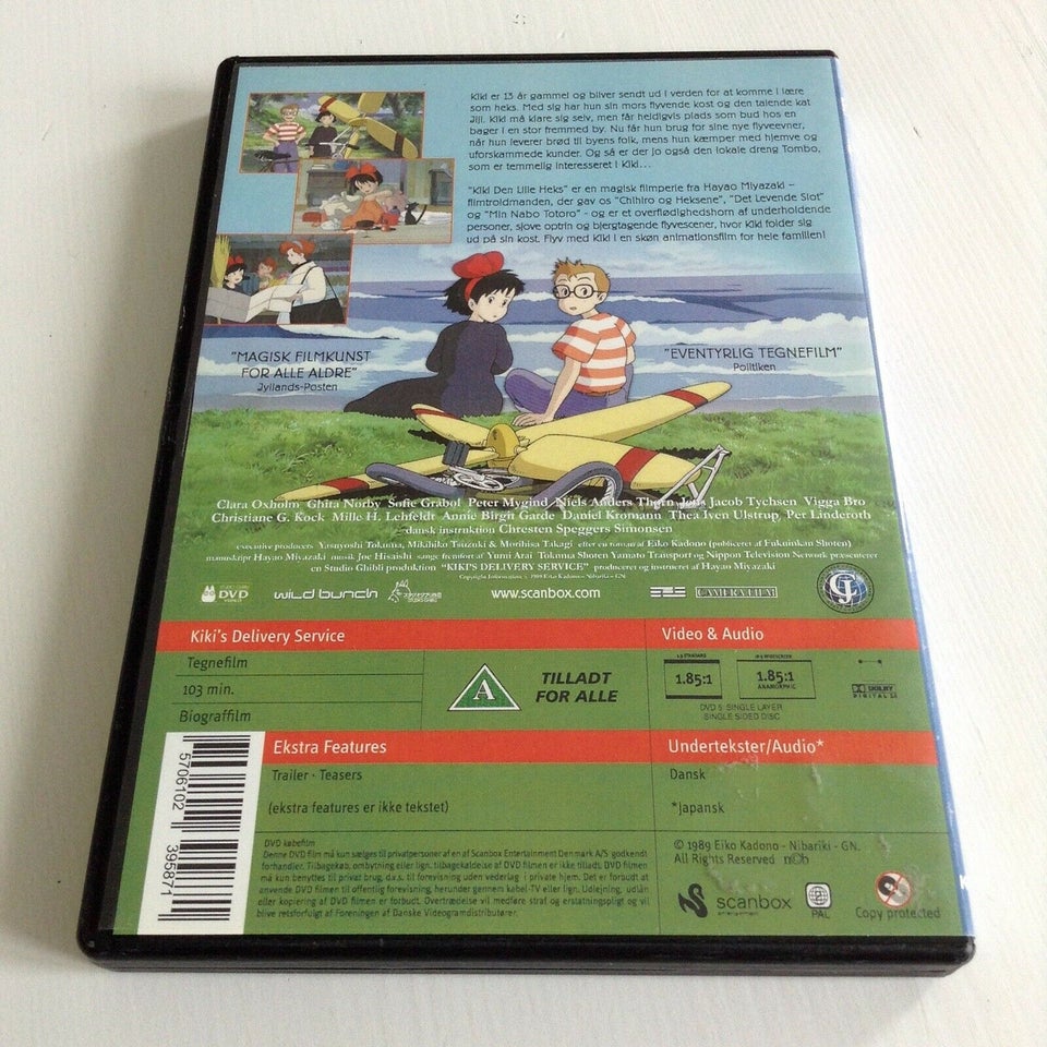 Studio Ghibli: Kiki Den Lille Heks, DVD, tegnefilm