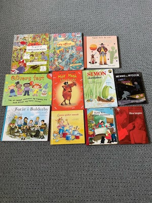 Forskellige, Forskellige, 11 børnebøger forskellige som fx. Olivers fest, Forår i Bulderby, og mange