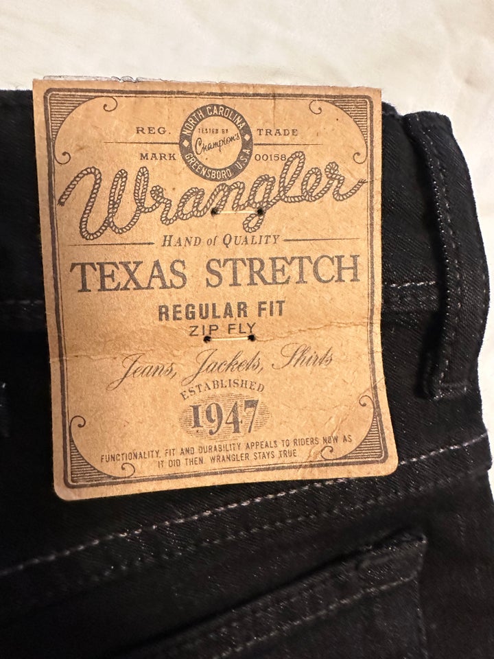 Jeans, Wrangler str. 34/30 splinternye., str. 34