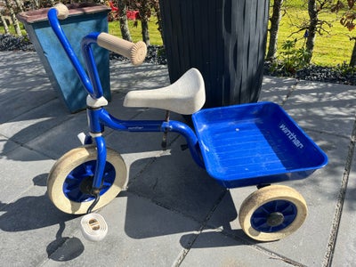 Unisex børnecykel, trehjulet, Winther, Brugt, men kan stadig cykle meget endnu, blå trehjulet cykel 