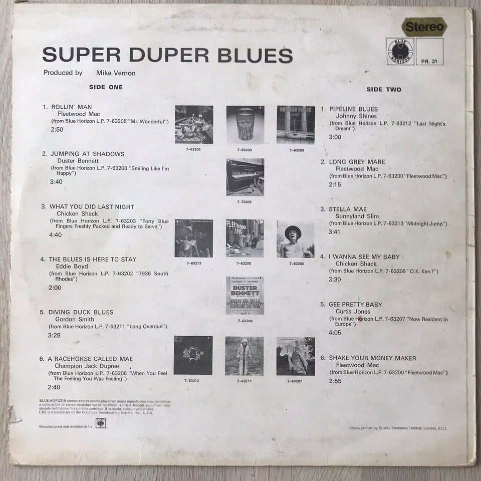LP, Forskellige(Blue Horizon kunstnere), Super Duper