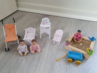 Dukkehus-møbler, Lundby tilbehør til baby-børn