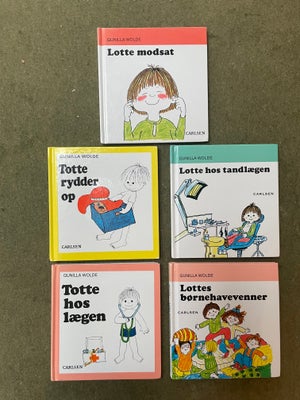 Lotte og Totte bøger, Gunilla Wolde, 1 bog = 25            5 bøger = 100 kr