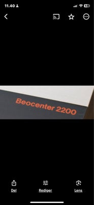 Stereoanlæg , Bang & Olufsen, 2200, Defekt, BeoCenter 2200

BeoCenter 2200
Det fremstår kosmetisk fl
