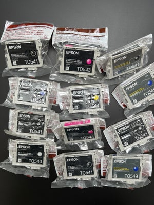 Blækpatroner, m. farve, Epson , Perfekt, Originale ubrugte Epson patroner til Epson fotoprinter bort