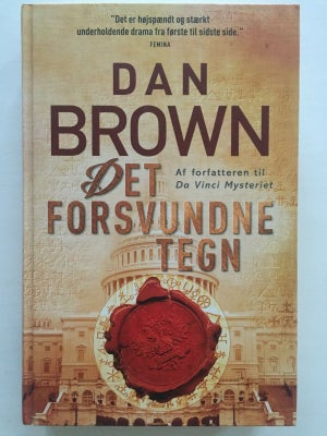 Det Forsvundne Tegn, Dan Brown, - Dba.dk - Køb Og Salg Af Nyt Og Brugt