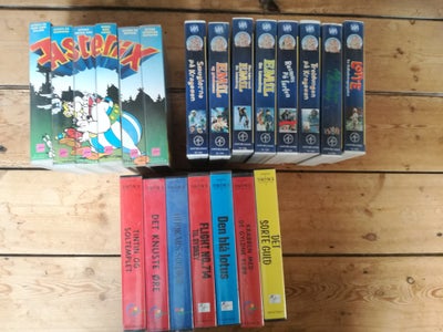 Familiefilm, Tintin og Asterix familiefilm. Tintin (samlet 7 film 140 kr), Asterix (samlet 6 film, 1