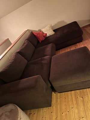 Chaiselong, fløjl, 4 pers. , Bolia, Sælger denne store dejlige sofa med puf 
Har ikke plads mere 
De