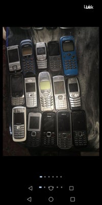Nokia ., 25 stk gamle mobiltelefoner uden oplader, 15 stk Nokia 10stk andre mærker Samlet 1250,-