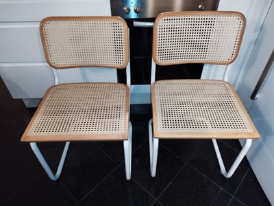 Spisebordsstol, Fransk flet - chrome - træ, 2 frisvinger stole sælges. Super fin stand med intakt og