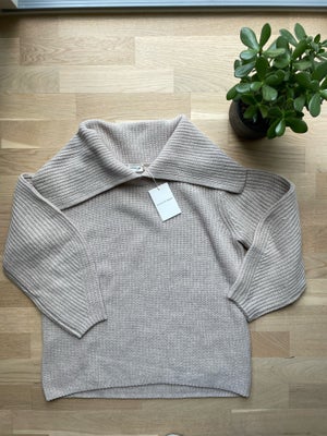 Sweater, By Malene Birger, str. 34, Uld, Ubrugt, By Malene Birger striktrøje med stor og flot krave 