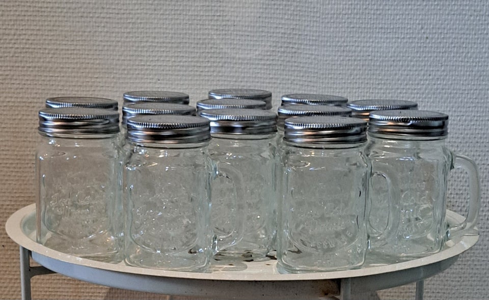 Glas, Drikkeglas med hank, Mason Jar