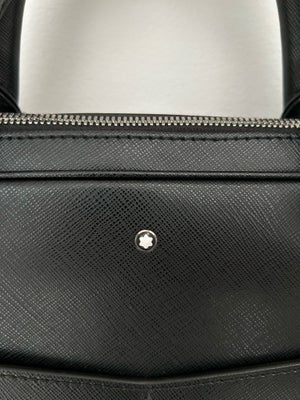Computertaske, Montblanc, Klassisk computertaske i læder. Kan sættes på kuffert. En gave. Helt intak
