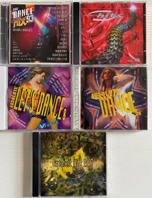 Div:  Dansemix, pop, 5 CD med div. kunstnere:
The dance mix 93, mr. music hits, ABSOLUTE let´s dance