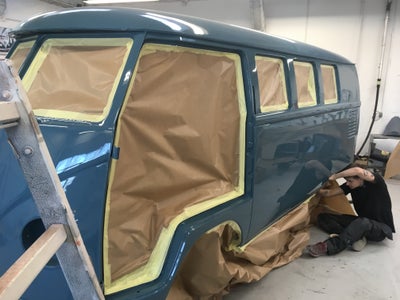 VW T1, 1,5 Splitbus, Benzin, 1959, km 1111111, blå, 4-dørs, Samlesæt 
Dansk Reg 
95% komplet
Malet i