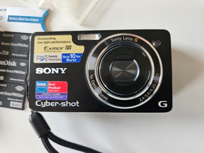 Sony, DSC-WX1, 10 megapixels, 5 x optisk zoom, Perfekt, Lækker lille kamera der tager super billeder
