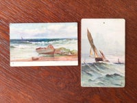 Postkort, 2 antikke postkort fra 1904 og 1910