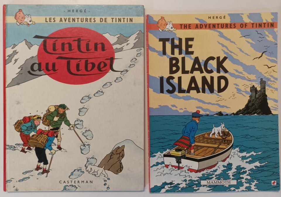 Tintin "Black Island"/Tintin au Tibet, Herge, Tegneserie