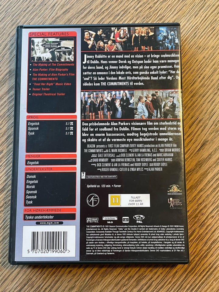 The Commitments, DVD, drama