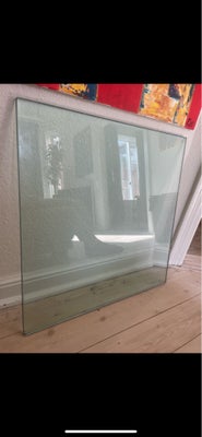 Glasbord, PK61 glasplade , glas, b: 80 l: 80 h: 2, Glasplade til pk61 sofabord med mindre afslag