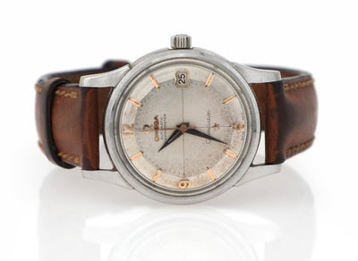 Herreur, Omega, Armbåndsur af stål. Model Constellation, ref. 14393–61 SC. Mekanisk værk med automat
