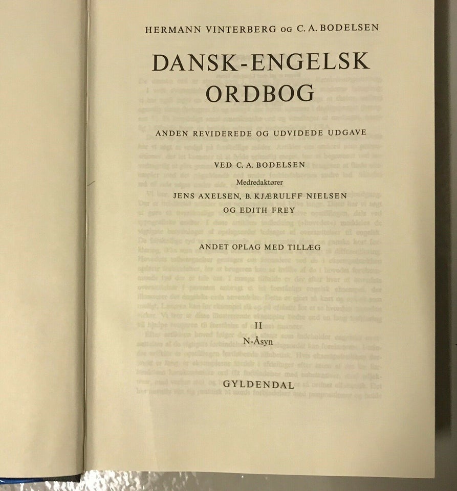 Dansk-Engelsk, Winterberg &Bodelsen, år 1966