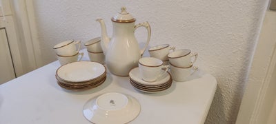 Porcelæn, Cream kaffestel med guldkant, B & G Hartman kaffestel, Sender ikke. Dele til kaffestel Cre