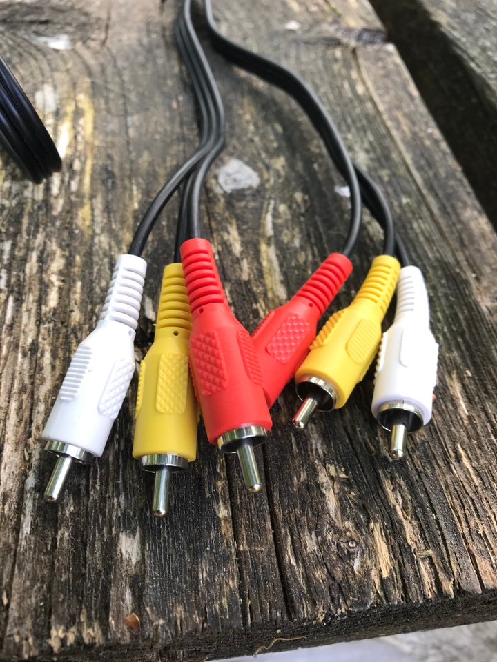 Kabel, 3xRCA til 3xRCA Han til Han 1m