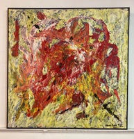 Akrylmaleri, Henri Koé, b: 105 cm h: 105 cm