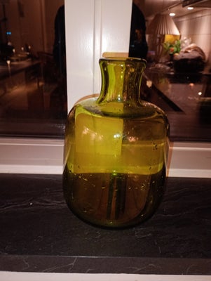 Glas, Glasvase grøn, Holmegaard