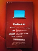 MacBook Air, A2179, 1.1 GHz
