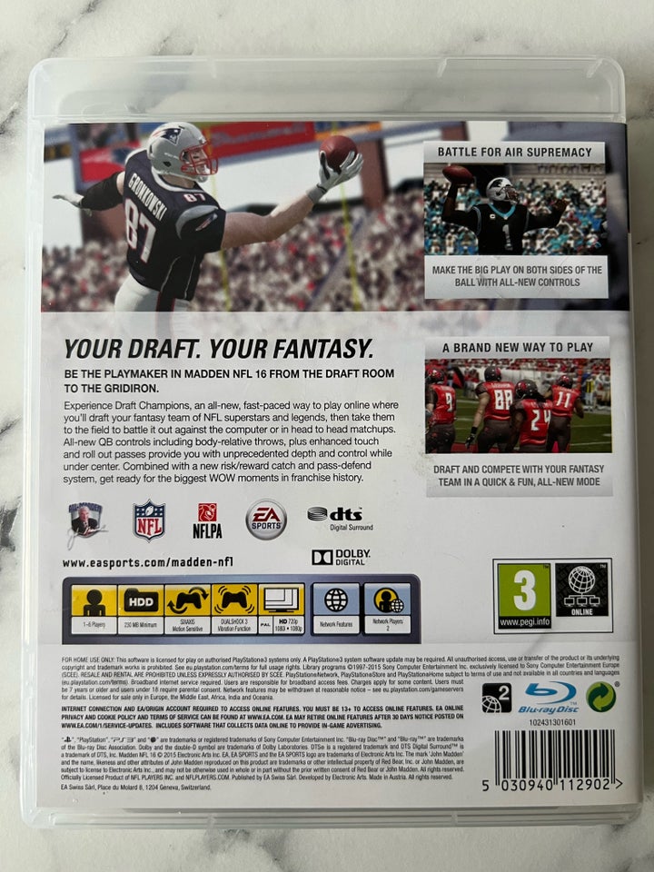 Madden NFL 16, PS3, sport