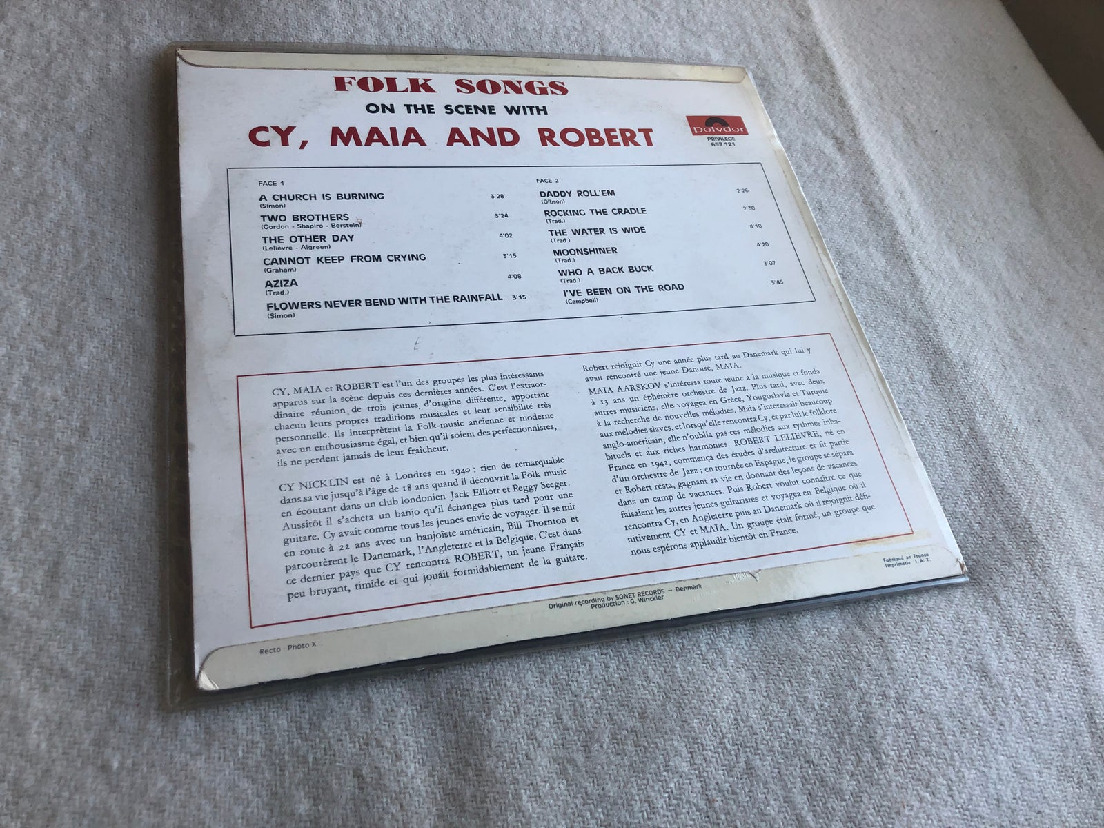 LP, CY MAIA & ROBERT, Folk-Songs On The Scene...Frankrig