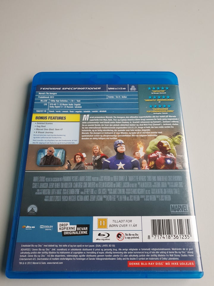 The Avengers, instruktør Joss Whedon, Blu-ray