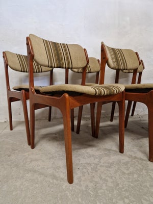Spisebordsstol, Teak, O.D. Møbler, 6 klassiske spisebordsstole i teak. Model 49 tegnet af Erik Buch 