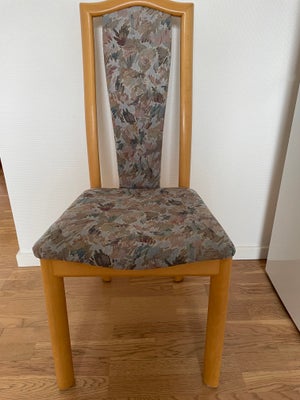 Spisebordsstol, Lakeret bøg, Skovby, 6 stole. Rokker ikke. Betræk lettere slidt ellers pæne. 
Sælges