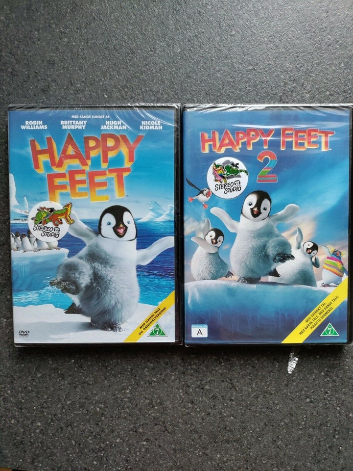 Happy Feet 1+2 - nye i folie, DVD, tegnefilm