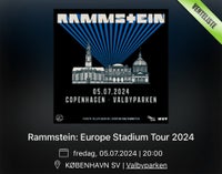 1 Ståplads til Rammstein 05.07.2024