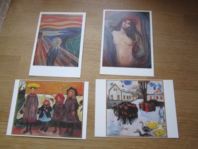 Postkort, Edvard Munch kunst kort