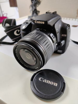 Canon, EOS 350 D, spejlrefleks, 8 megapixels, God, Canon EOS 350 D med EF-S 18-55mm zoom linse.
Der 